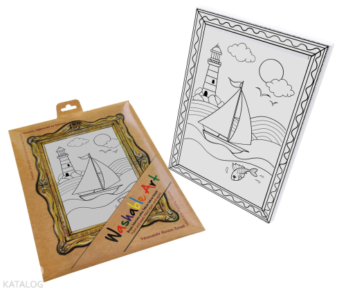 Akademi Çocuk Funny Mat - Washable Art - Deniz Feneri