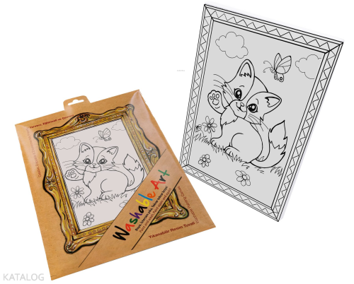 Akademi Çocuk Funny Mat - Washable Art - Kedi