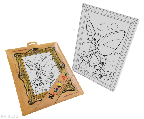 Akademi Çocuk Funny Mat - Washable Art - Kelebek