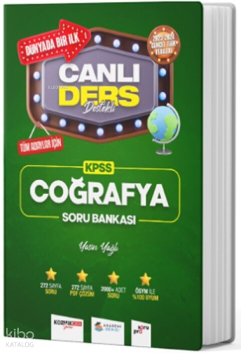 Akademi Denizi 2024 KPSS Coğrafya Canlı Ders Destekli Soru Bankası