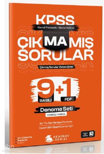 Akademi Denizi KPSS Lise Ortaöğretim Ön Lisans Çıkmamış Sorular 9+1 De