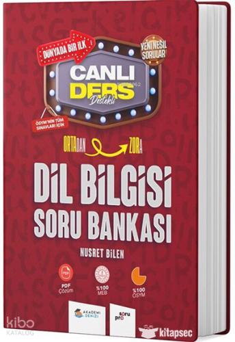 Akademi Denizi Yayıncılık KPSS Dil Bilgisi Ortadan Zora Canlı Ders Soru Bankası