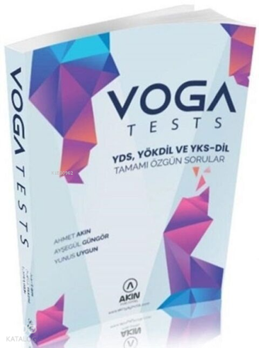 Akın Dil Eğitim Voga Tests YDS - YÖKDİL ve YKS-DİL Tamamı Özgün Sorula
