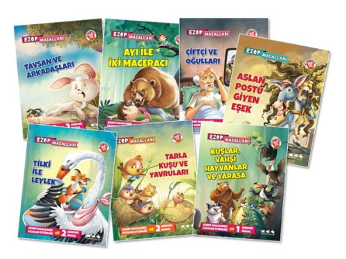 Aktivite Dolu Ezop Masalları Seti-7 Kitap Takım