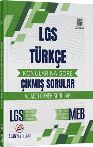 Alan Yayınları 8. Sınıf LGS Türkçe Konularına Göre Çıkmış Sorular