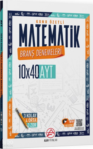 Alan Yayınları AYT Matematik Konu Özetli 10 x 40 Branş Denemeleri