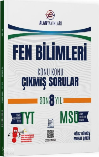 Alan Yayınları TYT MSÜ Fen Bilimleri Konu Konu Çıkmış Sorular Son 8 Yıl