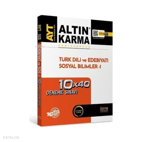 Altın Karma AYT Türk Edebiyatı - Sosyal Bilimler 1 Deneme