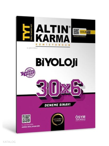 Altın Karma TYT Biyoloji 30x6 Deneme