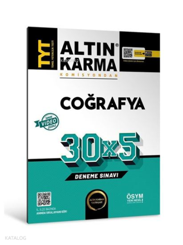 Altın Karma TYT Coğrafya 30x5 Deneme