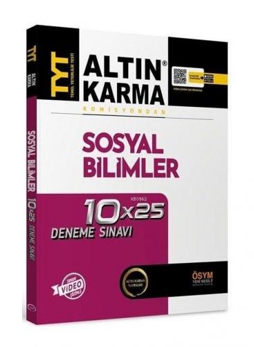 Altın Karma Yayınları TYT Sosyal Bilimler Tamamı Video Çözümlü 10x25 Deneme Sınavı Altın Karma
