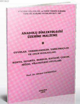 Anadolu Dialektolojisi Üzerine Malzeme 2