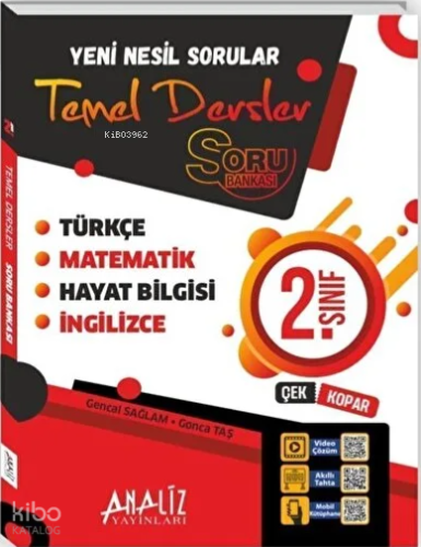 Analiz Yayınları 2. Sınıf Temel Dersler Soru Bankası