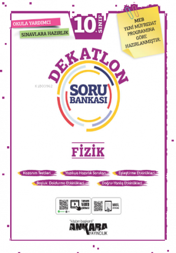 Ankara Yayıncılık 10. Sınıf Fizik Dekatlon Soru Bankası