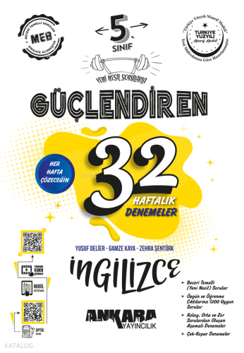Ankara Yayıncılık 5. Sınıf Güçlendiren 32 Haftalık İngilizce Kazanım D