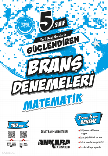 Ankara Yayıncılık 5. Sınıf Güçlendiren Matematik Branş Denemeleri