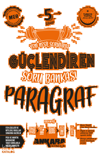 Ankara Yayıncılık 5. Sınıf Güçlendiren Paragraf Soru Bankası