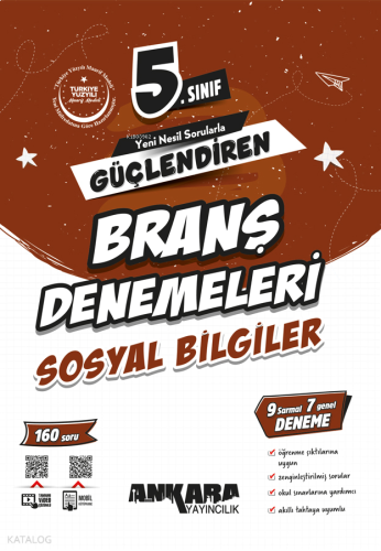 Ankara Yayıncılık 5. Sınıf Güçlendiren Sosyal Bilgiler Branş Denemeler