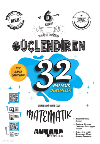 Ankara Yayıncılık 6. Sınıf Güçlendiren 32 Haftalık Matematik Kazanım D