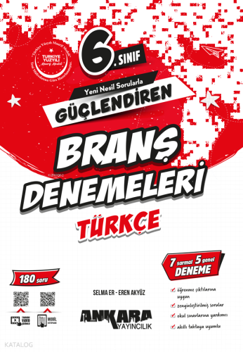 Ankara Yayıncılık 6. Sınıf Türkçe Güçlendiren Branş Denemeleri
