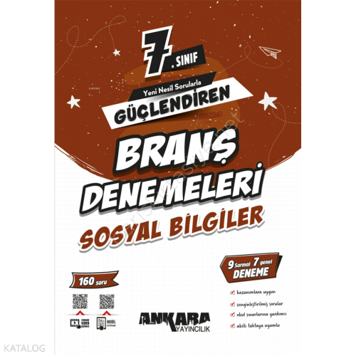 Ankara Yayıncılık 7. Sınıf Güçlendiren Sosyal Bilgiler Branş Denemeleri