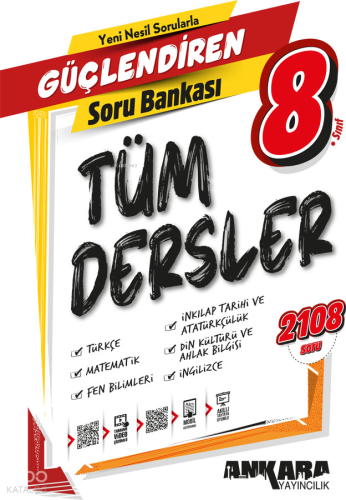 Ankara Yayıncılık 8. Sınıf Güçlendiren Tüm Dersler Soru Bankası