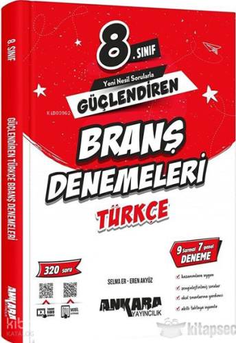 Ankara Yayıncılık 8. Sınıf Türkçe Güçlendiren Branş Denemeleri