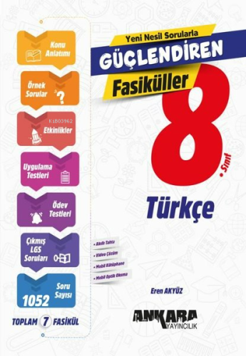 Ankara Yayıncılık 8. Sınıf Türkçe Güçlendiren SET Fasiküller