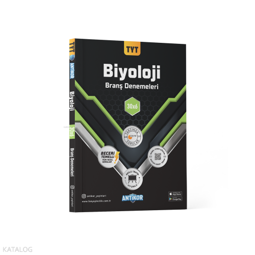 Antikor Yayınları TYT Biyoloji Branş Denemeleri 30x6