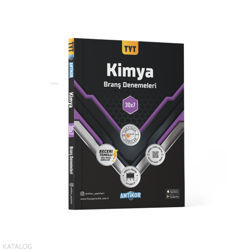 Antikor Yayınları TYT Kimya Branş Denemeleri 30x7