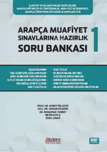 Arapça Muafiyet Sınavlarına Hazırlık Soru Bankası 1