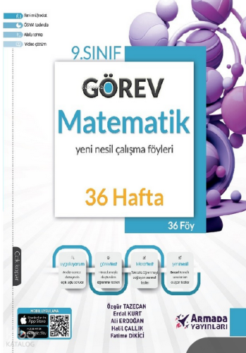 Armada Yayınları Görev 9. Sınıf Matematik Yeni Nesil Çalışma Föyleri (36 Hafta)