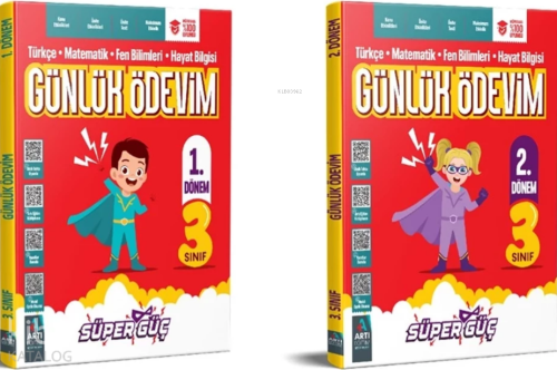 Artı Eğitim 3. Sınıf Süper Güç Günlük Ödevim 1. Dönem ve 2. Dönem