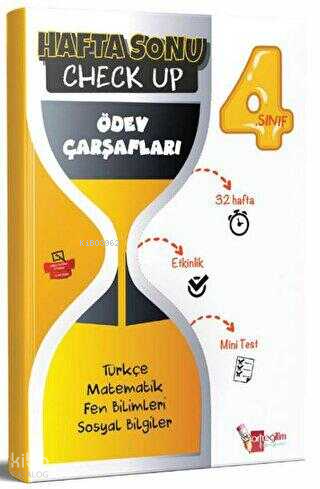 Artı Eğitim Yayınları 4. Sınıf Hafta Sonu Check Up Ödev Çarşafları