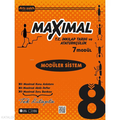 Artı Zeka Yayınları 8. Sınıf Maximal TC. İnkılap Tarihi ve Atatürkcülük Modüler Set (7 Modül)