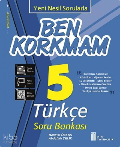 Ata Yayıncılık 5.Sınıf Ben Korkmam Türkçe Soru Bankası