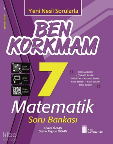 Ata Yayıncılık 7. Sınıf Ben Korkmam Matematik Soru Bankası