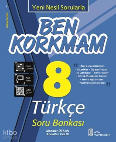 Ata Yayıncılık 8. Sınıf Ben Korkmam Türkçe Soru Bankası