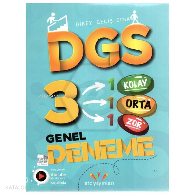 ATC Yayınları DGS Kolay Orta Zor 3 Deneme ATC Yayınları
