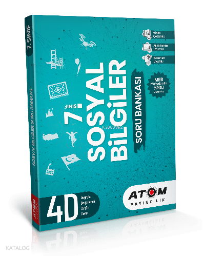 Atom Yayınları 7.Sınıf Sosyal Bilgiler 4D Soru Bankası