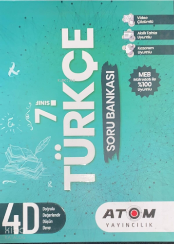 Atom Yayınları 7.Sınıf Türkçe 4D Soru Bankası