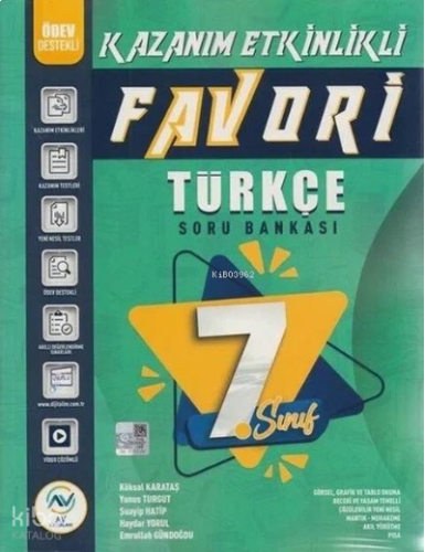 Av Yayınları 7.Sınıf Türkçe Kazanım Etkinlikli Soru Bankası