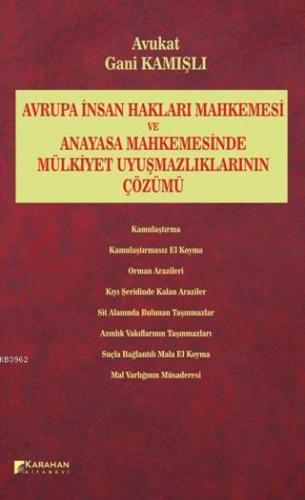 Avrupa İnsan Hakları Mahkemesi ve Anayasa Mahkemesinde Mülkiyet Uyuşmazlıklarının Çözümü