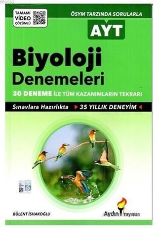 Aydın Yayınları AYT Biyoloji 30 lu Denemeleri Aydın