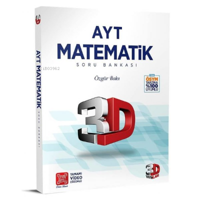 AYT 3D Matematik Tamamı Video Çözümlü Soru Bankası