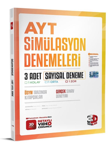 AYT 3D Sayısal 3'lü Simülasyon Deneme