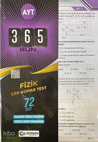 AYT	Fizik Çek Kopar Yaprak Test