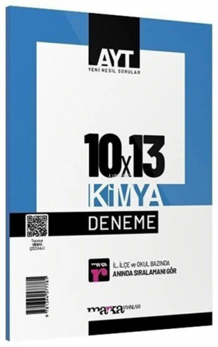 AYT Kimya 10x13 Deneme Tamamı Video Çözümlü Marka Yayınları