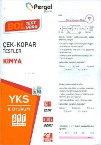 AYT Kimya Çek Kopar Testler Pergel Yayınları