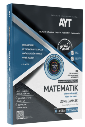 AYT Matematik Limit ve Süreklilik Türev-İntegral Soru Bankası